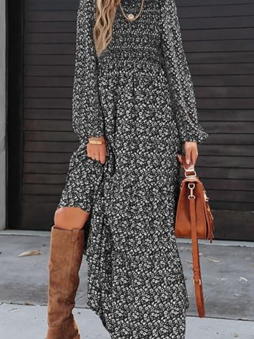Long Sleeve Floral Maxi Fall Dresses for Women Trendy Outfits
